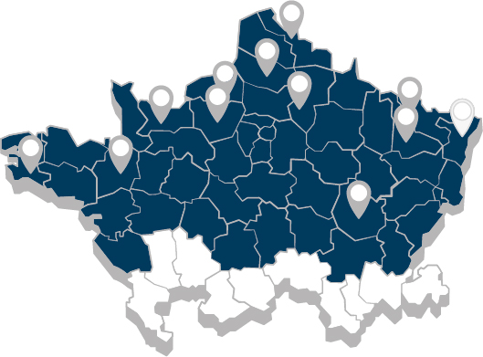 Carte des agences Groupe CIMME